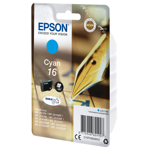 EPSON 16 CARTUCCIA INK-JET 3.1 ML CIANO